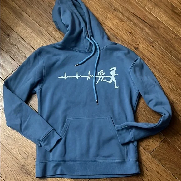 Outrun The dark Blue Graphic Hoodie for women - Picture 1 of 3